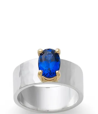 James Avery Julietta September Birthstone Ring with Lab-Created Blue Sapphire and 14K Gold