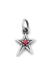 James Avery July Birthstone Lab Created Ruby Shining Star Charm