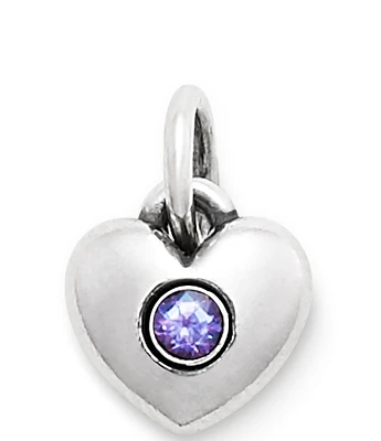 James Avery Keepsake Heart June Birthstone with Alexandrite Charm