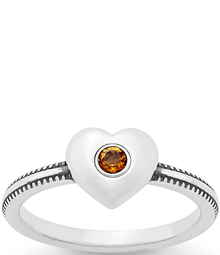 James Avery Keepsake Heart with Citrine Ring | CoolSprings Galleria