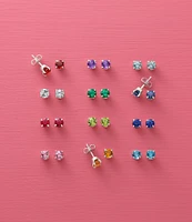 James Avery Lab-Created Ruby Gemstone July Birthstone Ear Posts