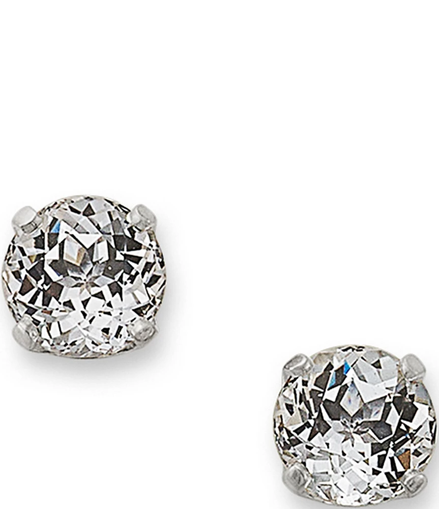 James Avery Lab-Created White Sapphire Gemstone Stud Earrings