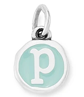 James Avery Light Blue Enamel Initial Charm