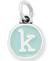 James Avery Light Blue Enamel Initial Charm