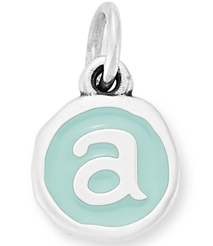 James Avery Light Blue Enamel Initial Charm