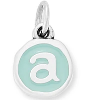 James Avery Light Blue Enamel Initial Charm