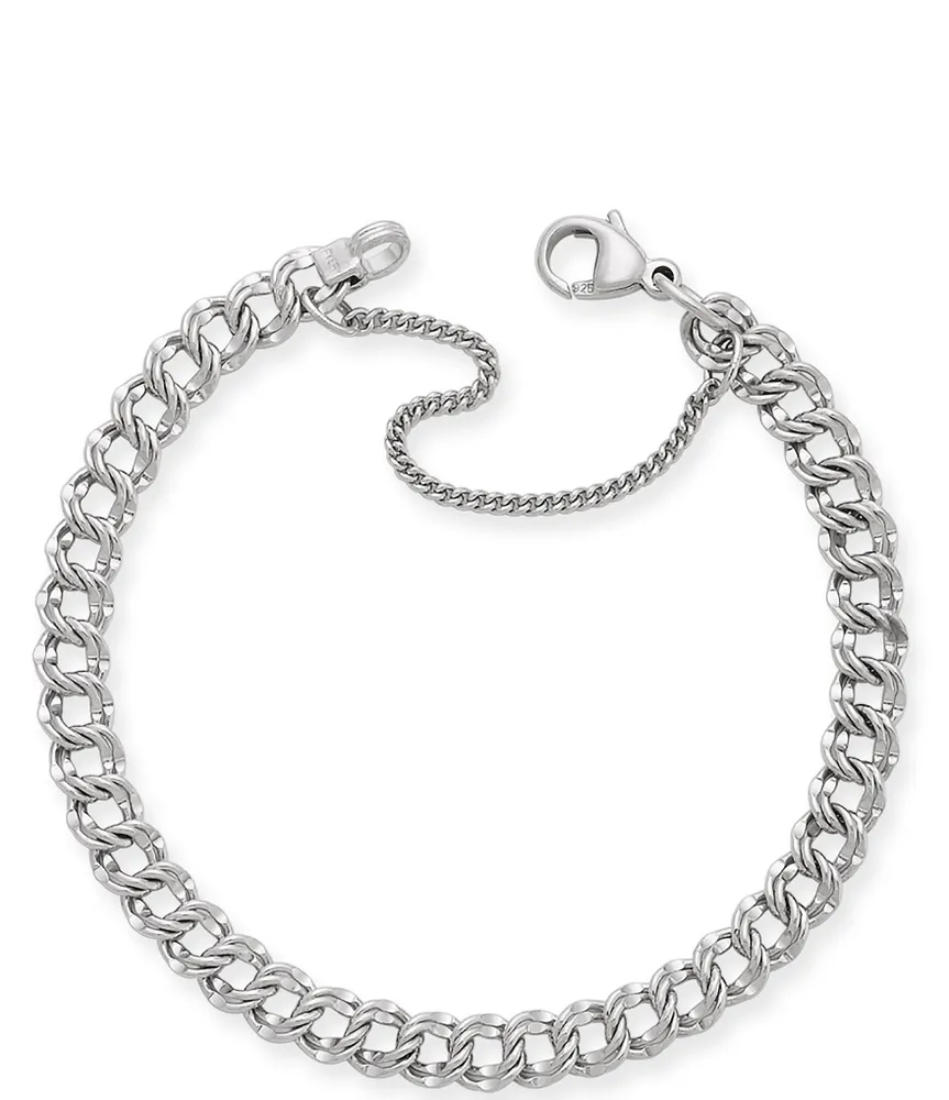 James Avery Light Double Curb Charm Bracelet