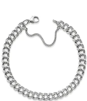 James Avery Medium Double Curb Chain Charm Bracelet