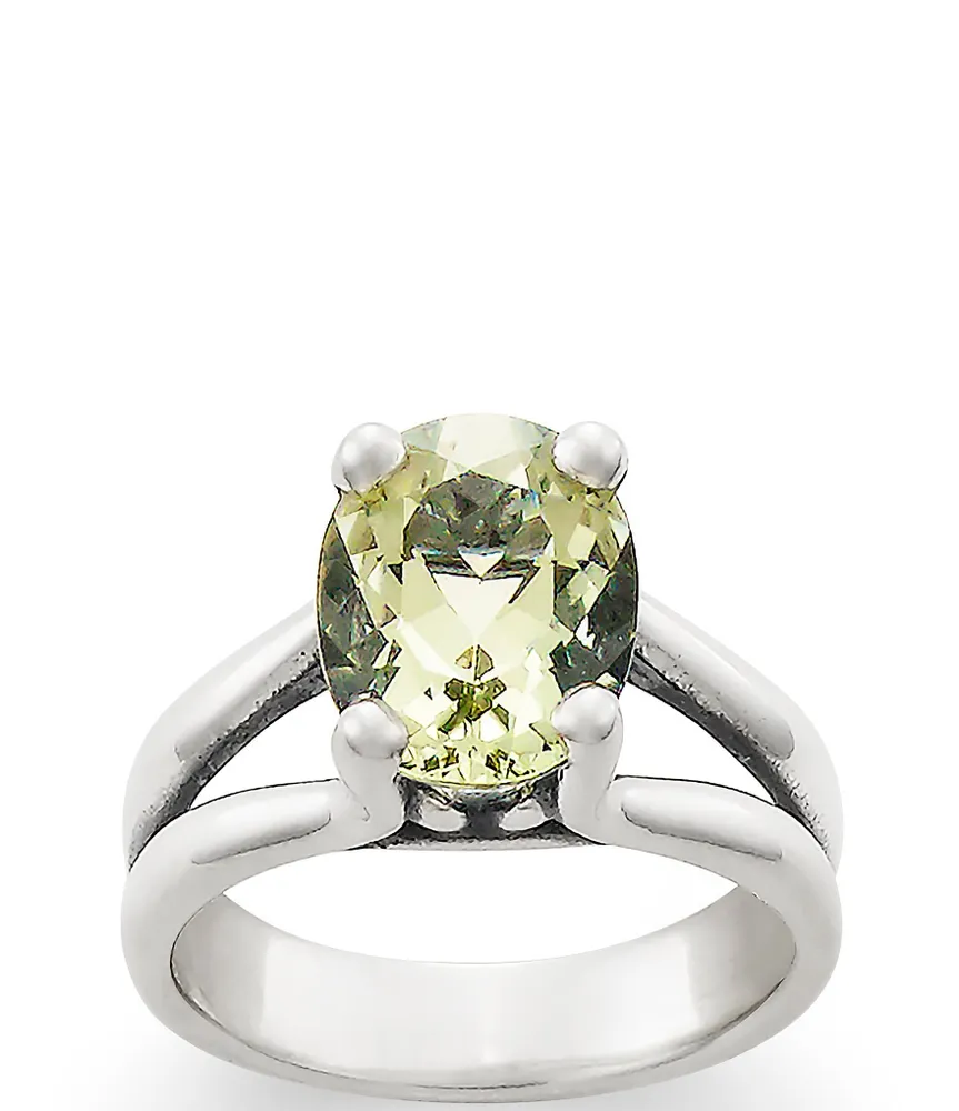 James Avery Oval Gemstone Ring with Prasiolite