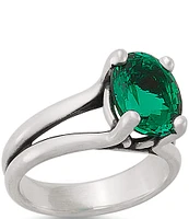 James Avery Oval Lab-Created Emerald Gemstone Statement Ring