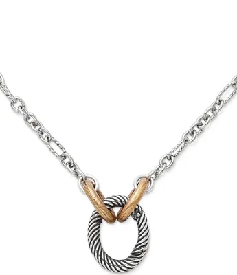 James Avery Oval Twist Changeable Charm Necklace