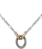 James Avery Oval Twist Changeable Charm Necklace