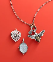 James Avery Oval Twist Changeable Charm Necklace