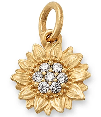 James Avery Pave Diamond Sunflower Pendant