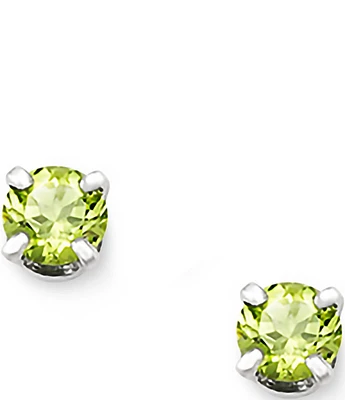 James Avery Peridot Gemstone August Birthstone Ear Posts