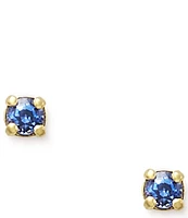 James Avery Petite Birthstone 14K Gold Ear Posts with Lab-Created Sapphires Earrings