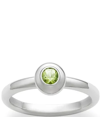 James Avery Remembrance Ring August Birthstone with Peridot