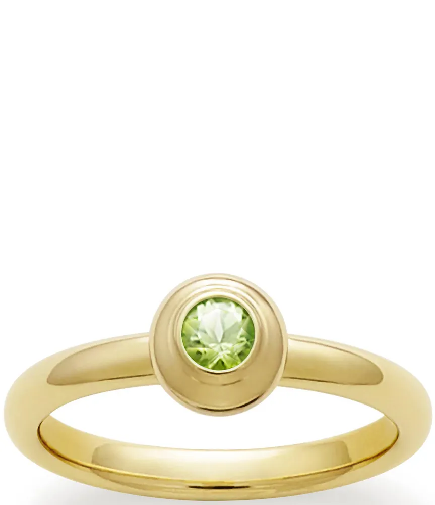 James Avery 14K Gold Remembrance Ring August Birthstone with Peridot