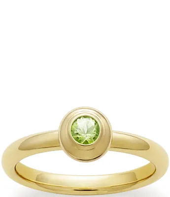 James Avery 14K Gold Remembrance Ring August Birthstone with Peridot