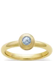 James Avery 14K Remembrance Ring March Birthstone with Lab-Created Aqua Spinel