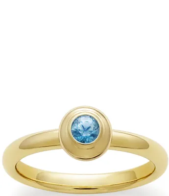 James Avery 14K Remembrance Ring December Birthstone with Blue Zircon