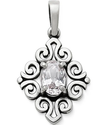 James Avery April Birthstone Scrolled Pendant