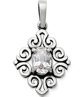 James Avery April Birthstone Scrolled Pendant