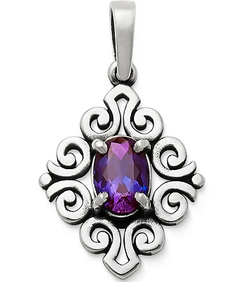 James Avery Scrolled Pendant with Gem