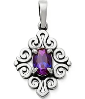 James Avery Scrolled Pendant with Gem