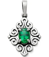 James Avery Scrolled Pendant with Gem