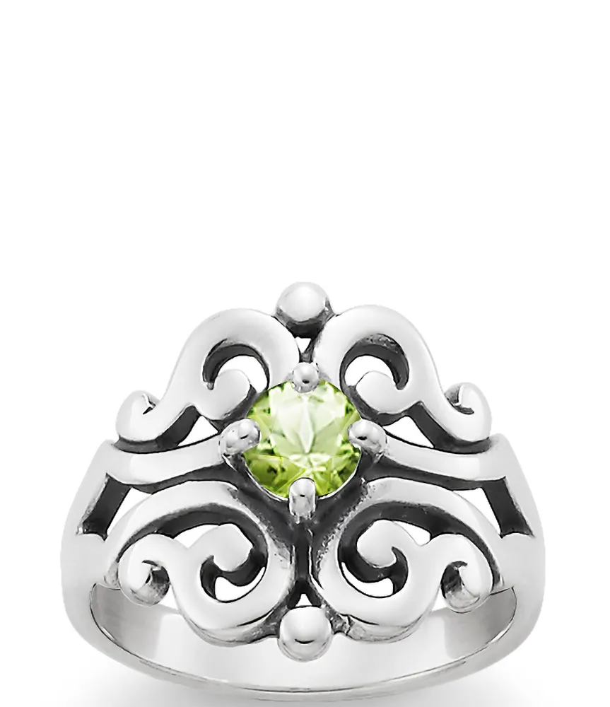 James Avery Spanish Lace Ring August Birthstone with Peridot