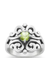 James Avery Spanish Lace Ring August Birthstone with Peridot