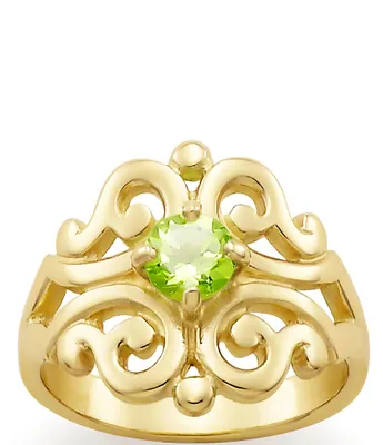 James Avery 14K Spanish Lace Ring August Birthstone with Peridot