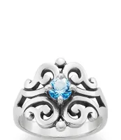 James Avery Spanish Lace Ring December Birthstone with Blue Topaz