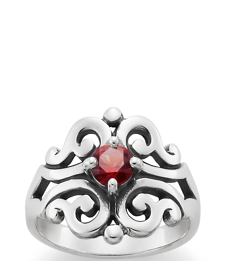 James Avery Spanish Lace Ring January Birthstone with Garnet