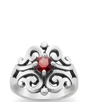 James Avery Spanish Lace Ring January Birthstone with Garnet