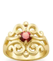 James Avery 14K Spanish Lace Ring January Birthstone with Garnet