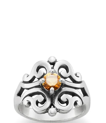 James Avery Spanish Lace Ring November Birthstone with Citrine