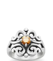 James Avery Spanish Lace Ring November Birthstone with Citrine