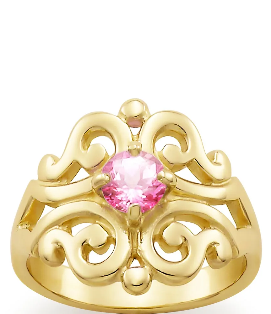 James Avery 14K Spanish Lace Ring with Lab-Created Pink Sapphire