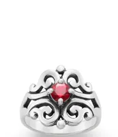 James Avery Spanish Lace Ring July Birthstone with Lab-Created Ruby