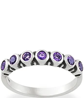 James Avery Stacker Ring with Amethyst Gemstones