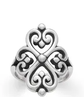 James Avery Sterling Silver Adorned Hearts Ring