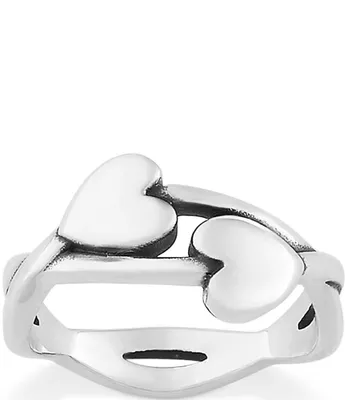 James Avery Sterling Silver Hearts Entwined Band Ring