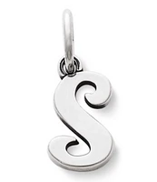 James Avery Sterling Silver Script Initial Bracelet or Necklace Charm