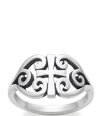 James Avery Sterling Silver Scroll Cross Ring