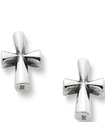 James Avery Sterling Silver St. Teresa Cross Stud Earrings