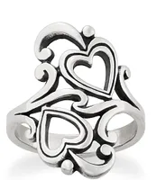 James Avery Swirls and Scrolls Hearts Ring