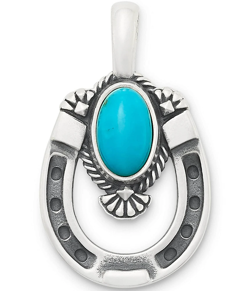 James Avery Turquoise Western Horseshoe Charm