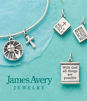 James Avery With God All Things Are Possible Scripture Scroll Sterling Silver Charm